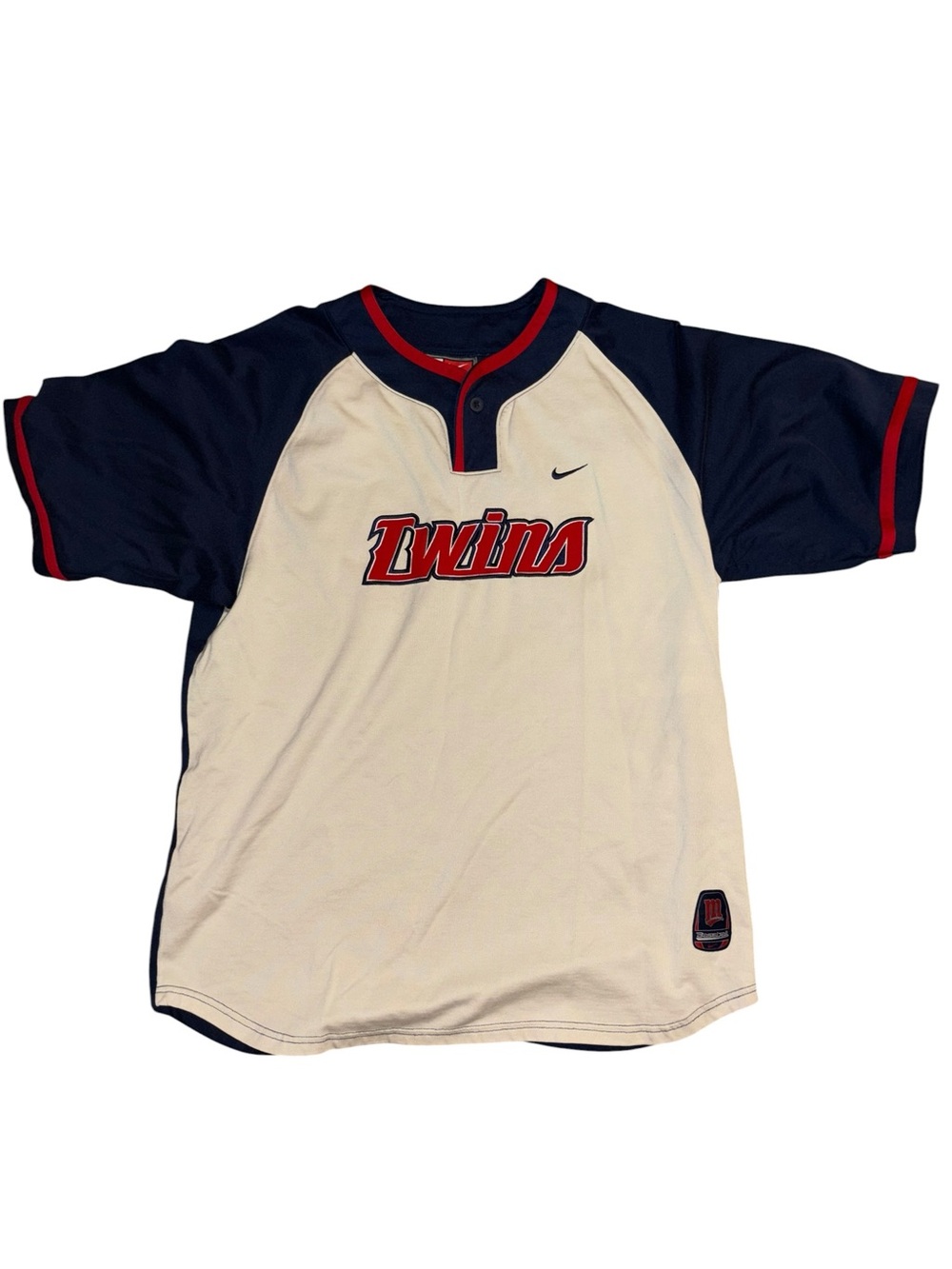Nike Minnesota Twins Short-Sleeve Baseball Top - White & Navy